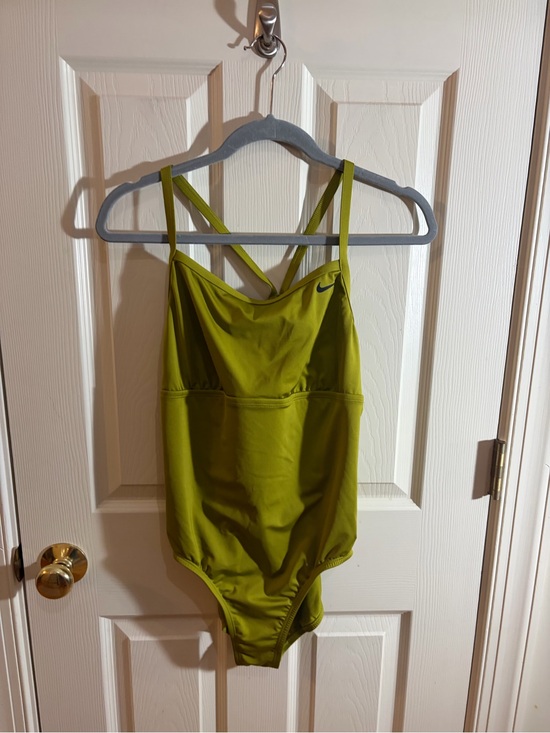 Nike Other - Nike Women’s Crossback One-Piece Swimsuit - Olive / Chartreuse Green (Size L)